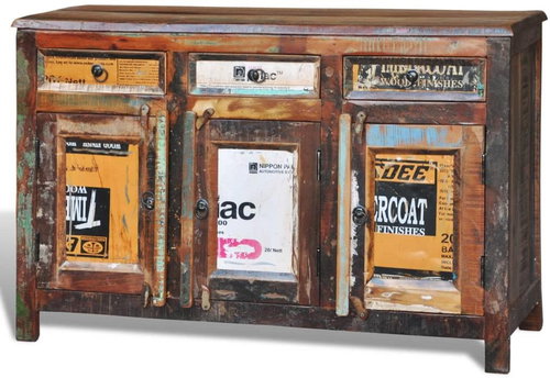 Sideboard 3 drawers and 3 doors solid recycled wood 240953 - Sideboard - Main image