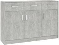 Sideboard concrete gray 110 x 34 x 75 cm chipboard 800706 - Sideboard