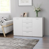Sideboard white 120 x 35.5 x 75 cm chipboard 801328 - Sideboard