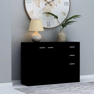 Sideboard black 105 x 30 x 75 cm chipboard 800694 - Sideboard