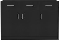 Sideboard black 110 x 34 x 75 cm chipboard 800703 - Sideboard