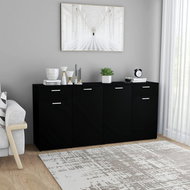 Sideboard black 160 x 36 x 75 cm chipboard 3054772 - Sideboard