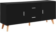 Sideboard black 160 x 40 x 70 cm MDF 247306 - Sideboard