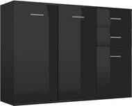 Sideboard black with high gloss 105 x 30 x 75 cm chipboard 800700 - Sideboard