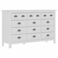 Sideboard Hill Range white 130 x 37 x 80 cm solid pine wood 288988 - Sideboard