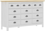 Sideboard Hill Range white 130 x 37 x 80 cm solid pine wood 288990 - Sideboard