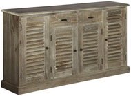 Sideboard solid wood mindi 145 x 32.5 x 77 cm 245508 - Sideboard