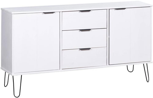 Sideboard New York Range white solid pine wood 321137 - Sideboard - Main image