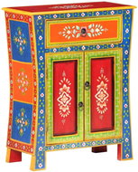 Sideboard hand painted 60 x 30 x 75 cm solid mango tree 323539 - Sideboard