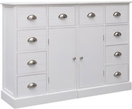 Sideboard with 10 drawers white 113 x 30 x 79 cm wood 284175 - Sideboard