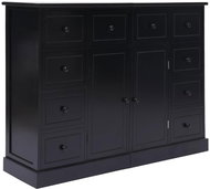 Sideboard with 10 drawers black 113 x 30 x 79 cm wood 284178 - Sideboard