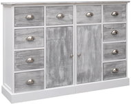 Sideboard with 10 drawers gray 113 x 30 x 79 cm wood 284173 - Sideboard