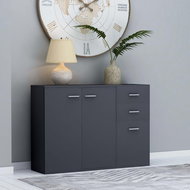 Sideboard gray 105 x 30 x 75 cm chipboard 800695 - Sideboard