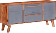 Sideboard gray 120 x 30 x 55 cm solid sheesham wood 286371 - Sideboard