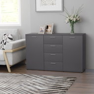 Sideboard gray 120 x 35.5 x 75 cm chipboard 801330 - Sideboard