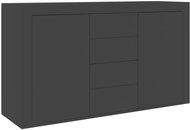 Sideboard gray 120 x 36 x 69 cm chipboard 801843 - Sideboard