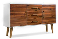Sideboard made of solid acacia wood 115 x 35 x 70 cm - Sideboard