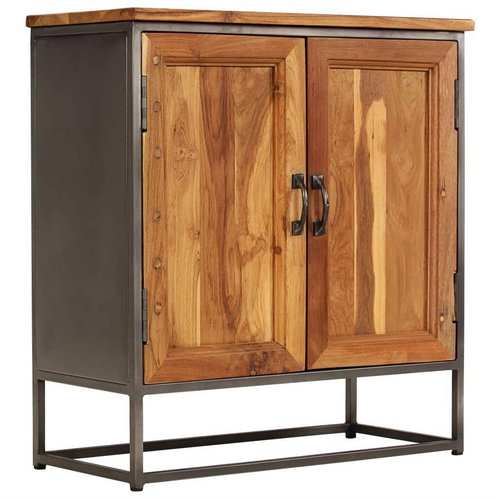 Sideboard made of recycled teak and steel 65 x 30 x 70 cm - Sideboard - Main image