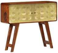 Sideboard 90 x 30 x 77 cm massive sheesham with gold print - Sideboard