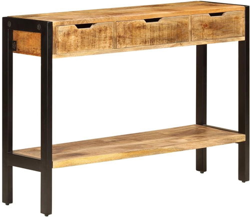 Sideboard with 3 drawers 110 x 35 x 75 cm solid mango tree - Sideboard - Main image