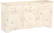Sideboard white 160 x 40 x 80 cm solid mango wood - Sideboard