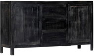 Sideboard black 147 x 40 x 80 cm solid mango wood - Sideboard
