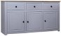 Sideboard gray 135 x 40 x 80 cm massive pine series Panama - Sideboard