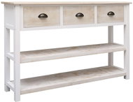Sideboard natural and white 115 x 30 x 76 cm wood - Sideboard