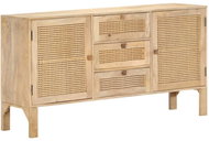 Sideboard 150 x 40 x 80 cm solid mango tree and natural reed - Sideboard