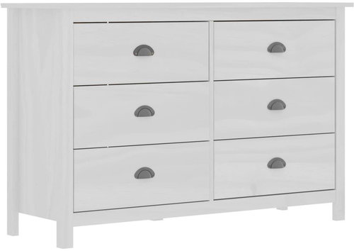 Sideboard Hill Range white 125 x 40 x 80 cm solid pine wood - Sideboard - Main image