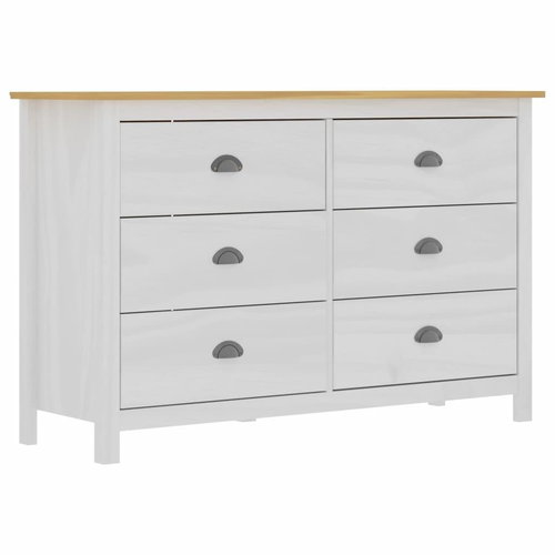 Sideboard Hill Range white 125 x 40 x 80 cm solid pine wood - Sideboard - Main image