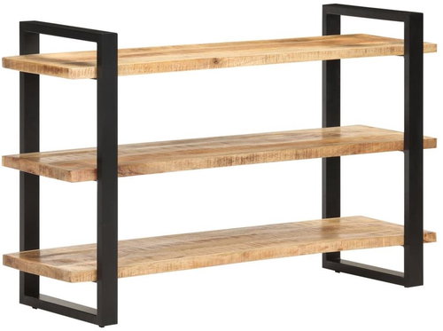 Sideboard with 3 shelves 120x40x75 cm thick mango wood - Sideboard - Main image