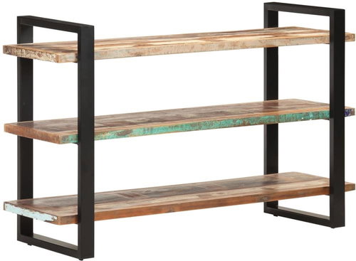 Sideboard with 3 shelves 120x40x75 cm solid recycled wood - Sideboard - Main image
