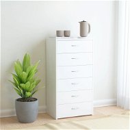 Sideboard with 6 drawers white 50 x 34 x 96 cm chipboard - Sideboard