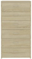 Sideboard with 6 drawers sonoma oak 50 x 34 x 96 cm chipboard - Sideboard