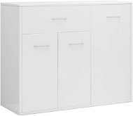 White sideboard with high gloss 88 x 30 x 70 cm chipboard - Sideboard