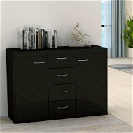 Black sideboard with high gloss 88 x 30 x 65 cm chipboard - Sideboard