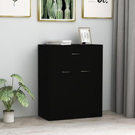 Sideboard black 60 x 30 x 75 cm chipboard - Sideboard