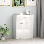 White sideboard with high gloss 60 x 30 x 75 cm chipboard - Sideboard