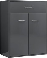 Gray sideboard with high gloss 60 x 30 x 75 cm chipboard - Sideboard