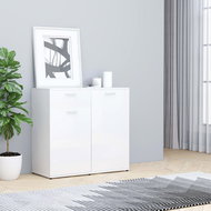 White sideboard with high gloss 80 x 36 x 75 cm chipboard - Sideboard