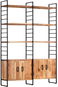 Knihovna 4patrová knihovna 124 x 30 x 180 cm masivní akáciové dřevo 284416 - Knihovna