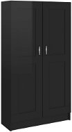 Bookcase black with high gloss 82,5x30,5x150 cm chipboard 802730 - Bookshelf