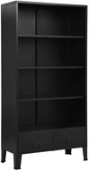 Bookcase industrial black 90 x 40 x 180 cm steel 145360 - Bookshelf