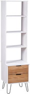 New York Range bookcase white and light wood solid pine 321143 - Bookshelf