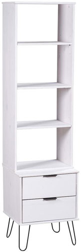 Library New York Range white solid pine 321141 - Bookshelf - Main image