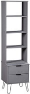 New York Range bookcase gray solid pine 321142 - Bookshelf