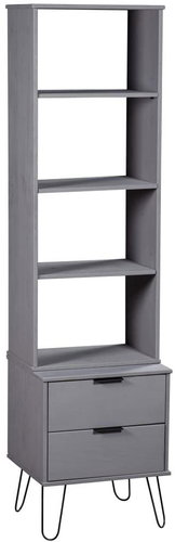 New York Range bookcase gray solid pine 321142 - Bookshelf - Main image