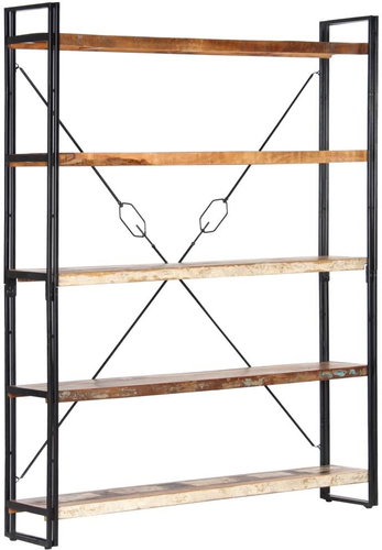 Bookcase with 5 Shelves 140x30x180cm Solid Recycled Wood 286583 - Bookshelf - Main image