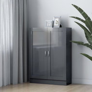 High-gloss gray bookcase 82.5 x 30.5 x 115 cm chipboard 802722 - Bookshelf